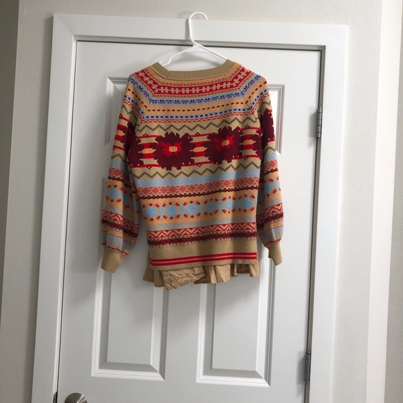 Patterned asymmetrical cut sweater - Picture 2 of 3